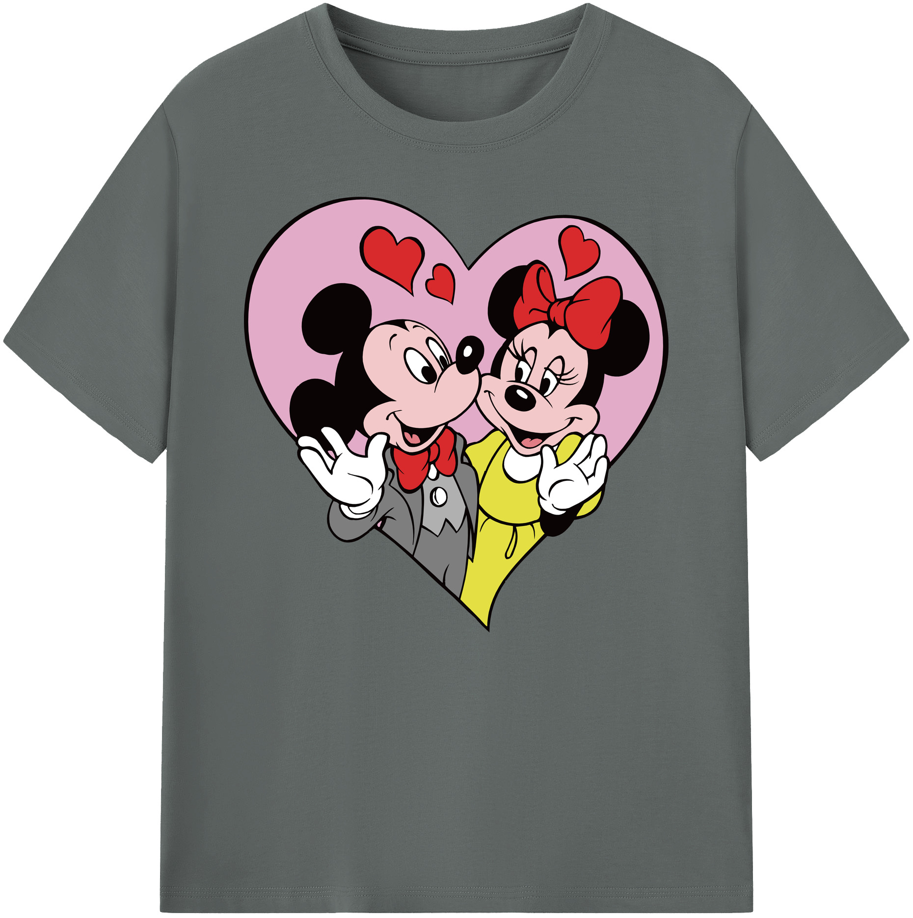ミッキーマウス Mickey Mouse 綿100％ メンズ半袖Tシャツ｜肌触りやわらか＆通気性